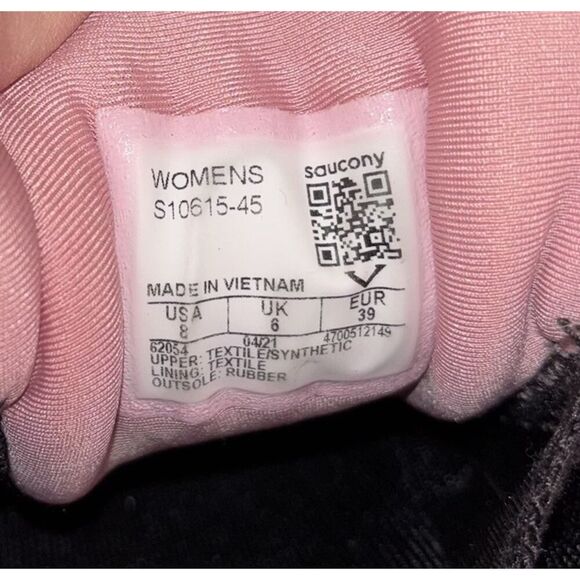 Saucony Hurricane 23 Athletic Running Shoes Women’s Size 8 S10615-45 Black Pink - Picture 9 of 9